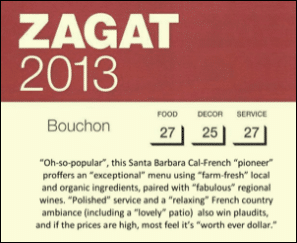 bouchon Santa Barbara's zagat rating