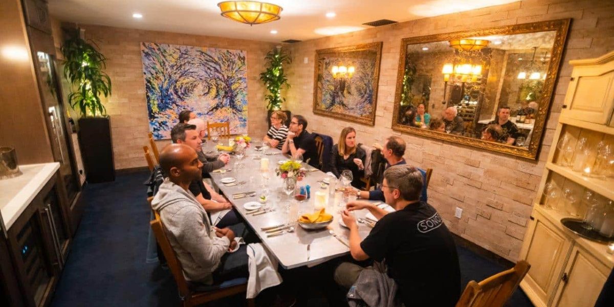 Cork Room people at dining table